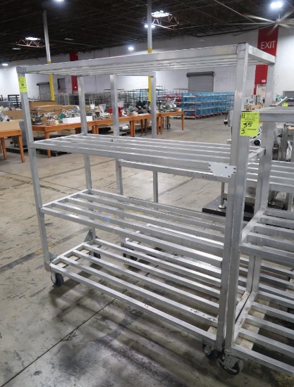 aluminum cooler rack, on casters