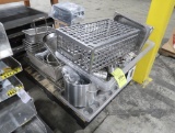 Pallet of Misc - Slow cooker, muffin pans, wire sifters and pans