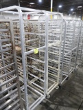Varying sheet pan racks on casters