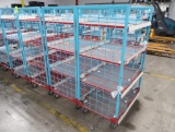 Wire shelving units on casters (4) shelves