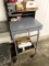 METAL RECEIVING DESK ON CASTERS