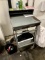 METAL RECEIVING DESK ON CASTERS