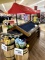 WOOD DISPLAY WITH CANOPY