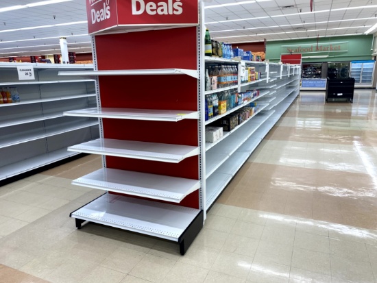 56FT RUN OF MADIX SHELVING