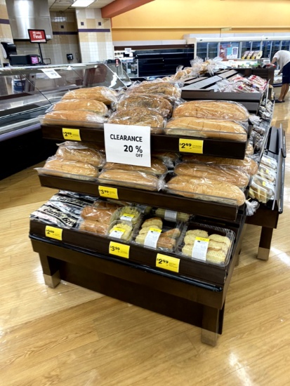 3 TIER SLANTED BAKERY MERCHANDISERS
