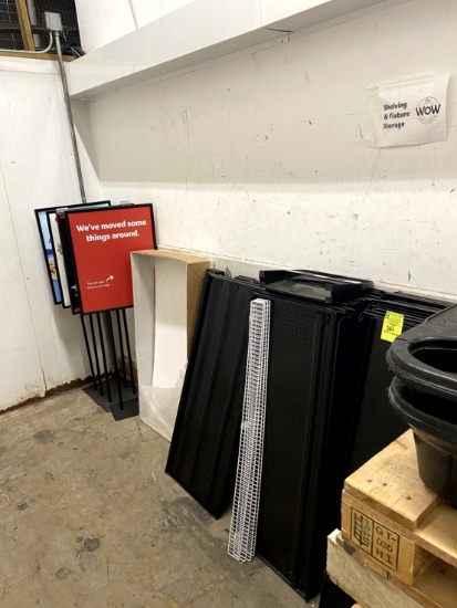 LOOSE SHELVES AND SIGN HOLDERS