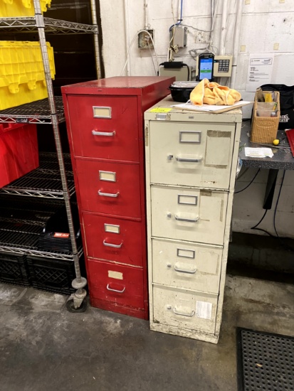 FOUR DRAWER METAL FILE CABINETS