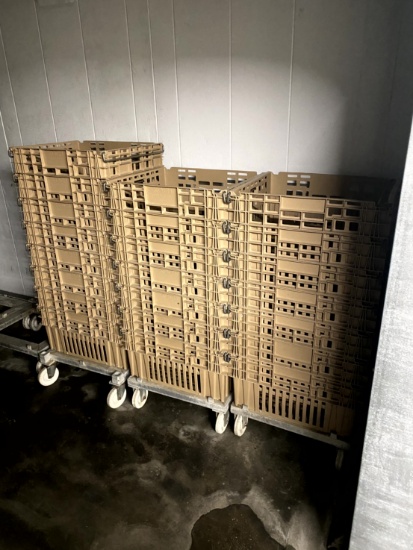 PRODUCE CRATES WITH DOLLYS