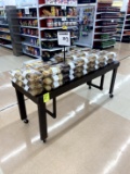 WOOD BAKERY DISPLAY ON CASTERS