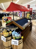 WOOD DISPLAY WITH CANOPY
