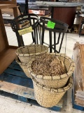FOUR BASKETS W/ BASKET FRAMES