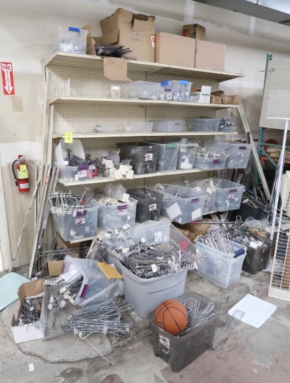 Lozier wall mounted shelving, 8' run, w/ everything around it