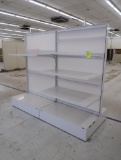 gondola shelving w/ translucent backs, 8' run