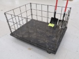 merchansising bin, on casters