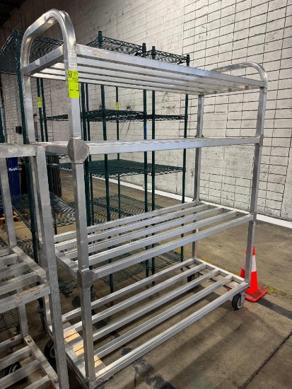 aluminum cooler, on casters
