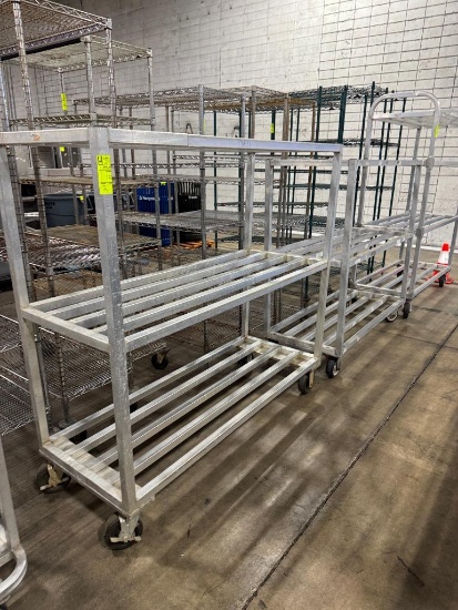 aluminum cooler, on casters