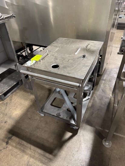 stainless cart w/ drainage sump, on casters