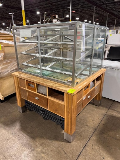 Pastry merchandiser on millwork