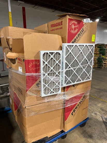 Pallet of HVAC filters varry sizes