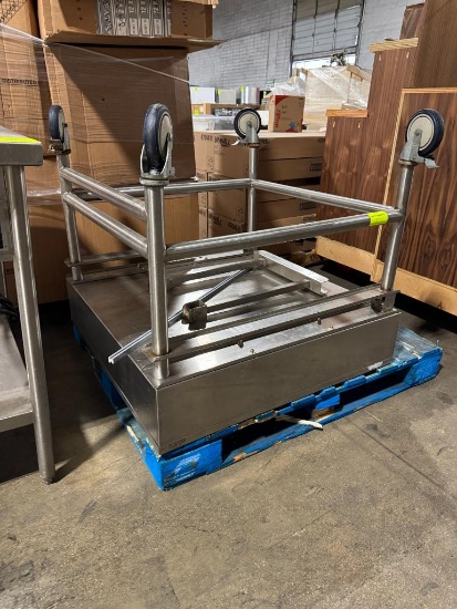 Stainless ice display merchandiser w/ casters