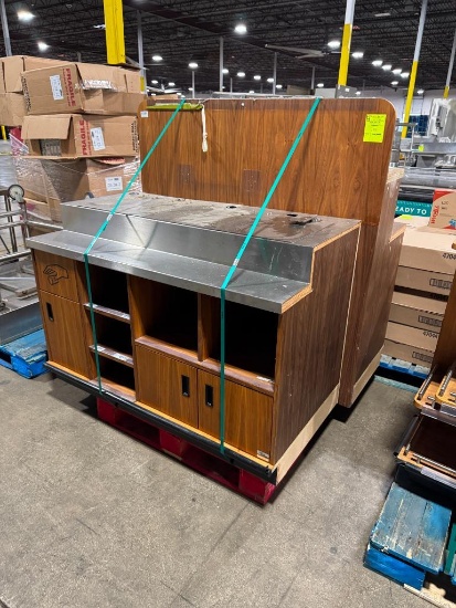 merchandiser millwork w/ stainless top
