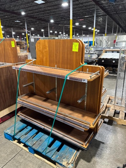 merchandiser shelves millwork w/ stainless railings