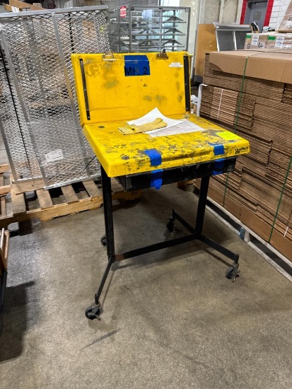 Qualtech work station table on casters