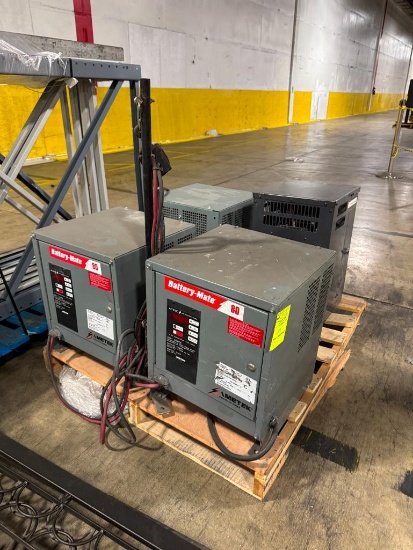 Pallet of battery chargers