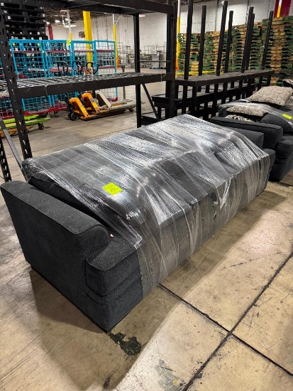 Grey fabric 3 seat couch