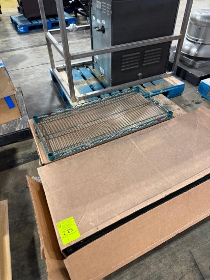 Pallet of wire shelving epoxy coated