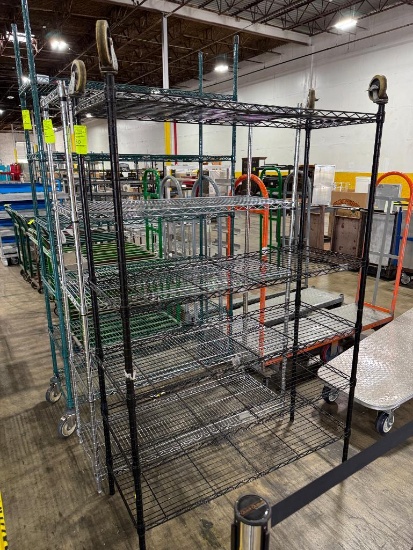 Wire rack on casters