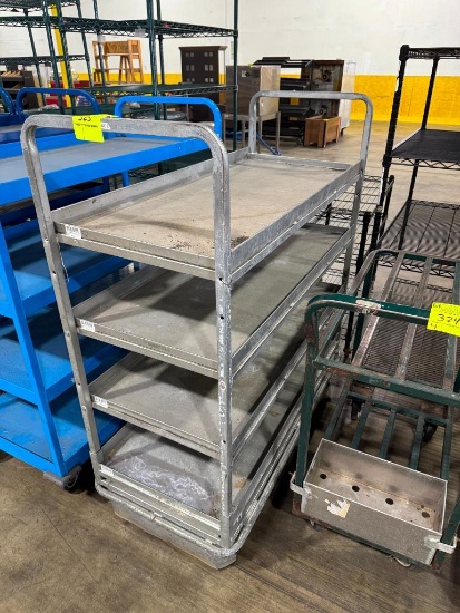 4-tier solid shelving carts