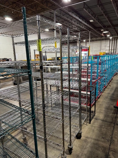 Wire racks on casters