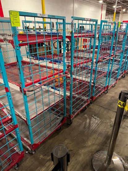 4-tier wire shelving restock carts