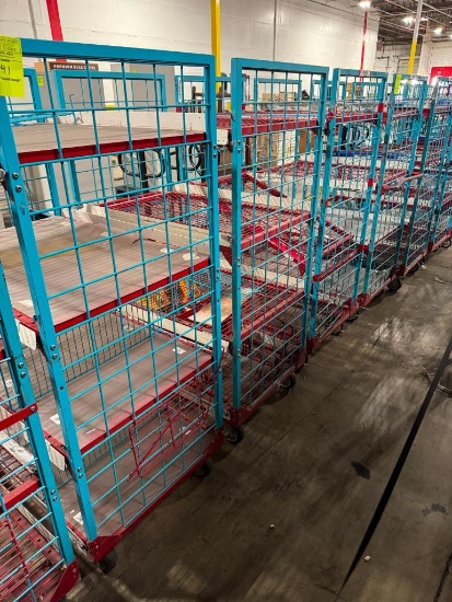 4-tier wire shelving restock carts