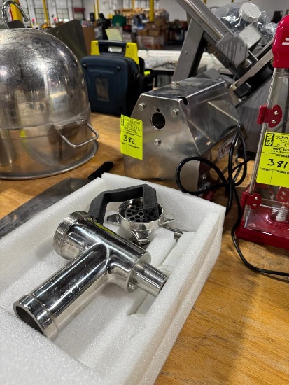 American Eagle tabletop meat grinder w/ sausage attachment