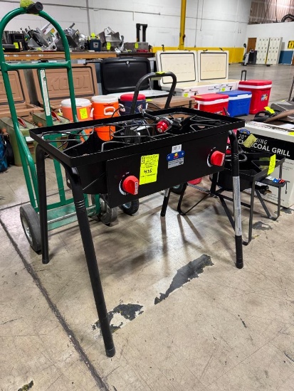 Portable propane double burner