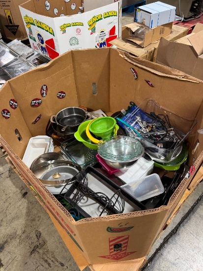 Gaylord of misc. kitchen equipment