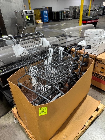 Pallet of kid sized shopping carts