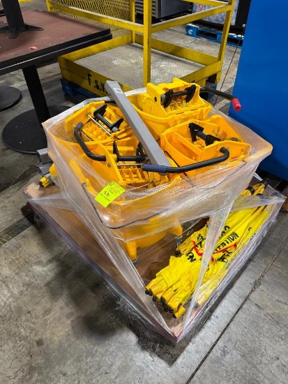 Pallet of mop buckets