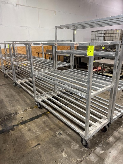 Aluminum cooler racks, on casters