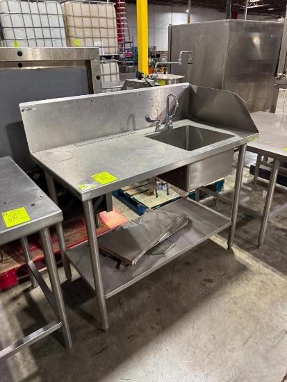 Win-HOLT stainless sink w/ undershelf and backsplash