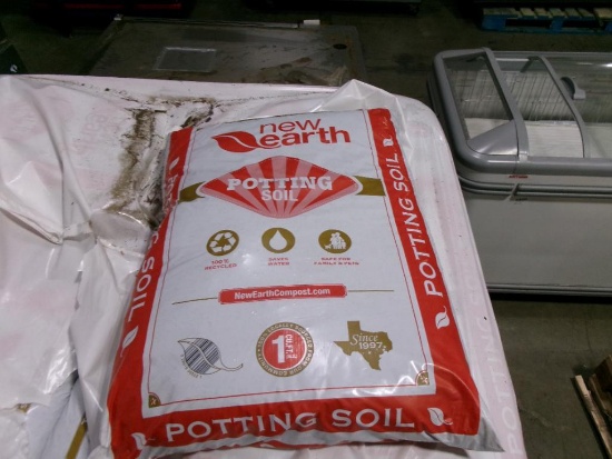 Pallet of potting soil