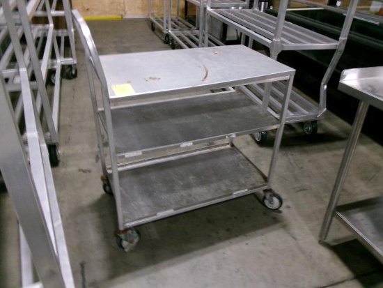 Aluminum solid shelf cart