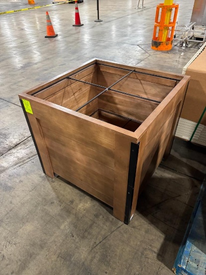Wooden display merchandiser box 36" x 36" x 33"h