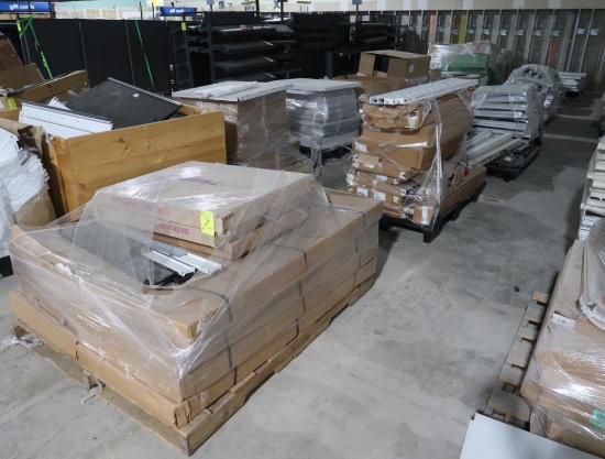 pallets of mostly Lozier shelves & parts