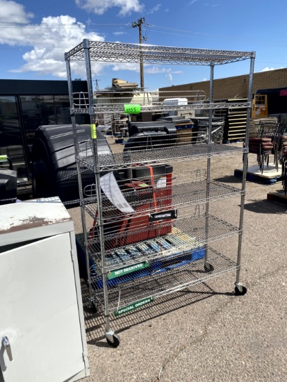 SIX TIER METRO RACK ON CASTERS