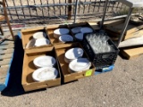 PALLET OF PORCELAIN PLATES AND GLASSES