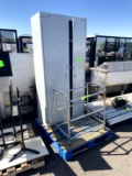 METAL CABINET AND CART