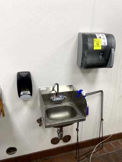 HAND SINK W/ PAPER TOWEL/SOAP DISPENSER